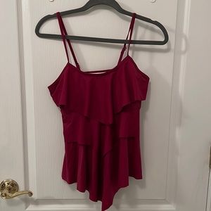Women’a burgundy swimsuit top